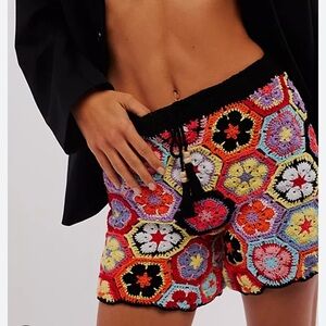 Oceanus Ava Crochet Shorts size XS New